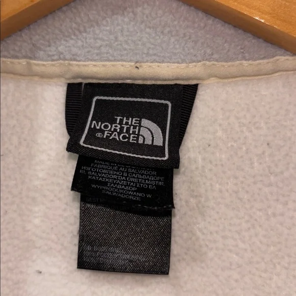 The North Face Women's Cream and Gray fleece Jacket size small - Picture 4 of 5